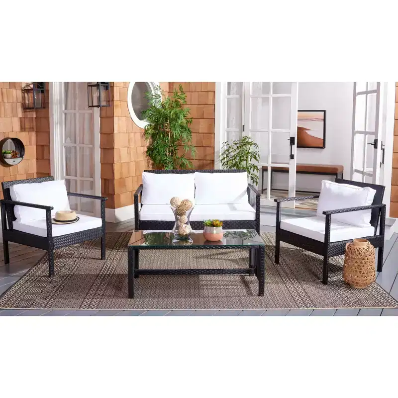 Garnen 4 Piece Living Set - Indoor/Outdoor - PAT7714 - Safavieh