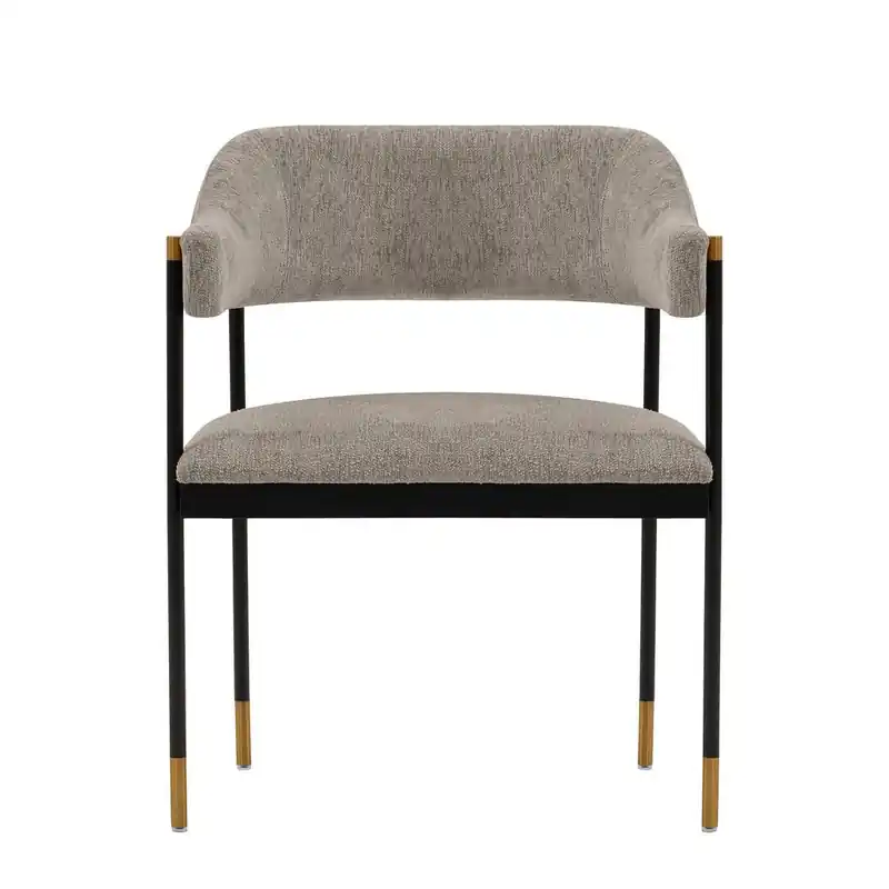 Modern Chenille Dining Chair - Stone