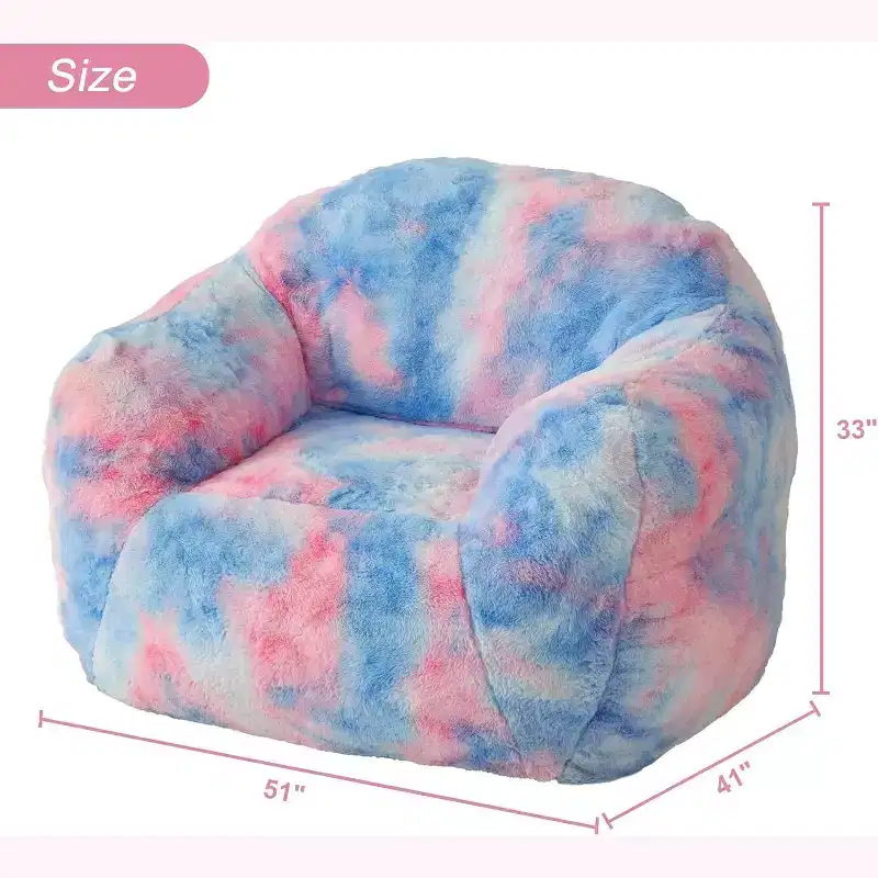 Bean Bag Chair with Filler, Sofa with Foam Filled, Pink Bean Bag Couch Lazy Sofa Adult Beanbag Chair