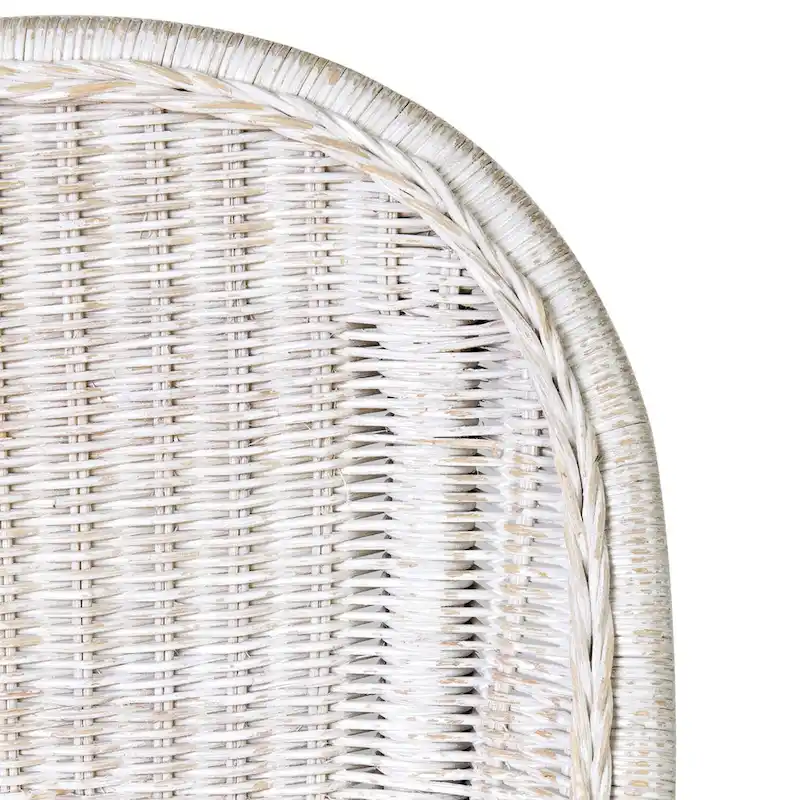 Natural Rattan Cushioned Dining Accent Chair by East at Main