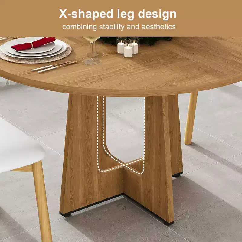 GDFStudio Lloyd Modern 47 Round Dining Table
