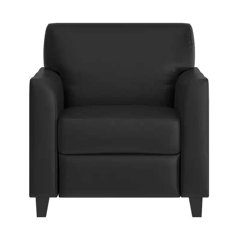 Emma and Oliver Leather Chair with Clean Line Stitched Frame