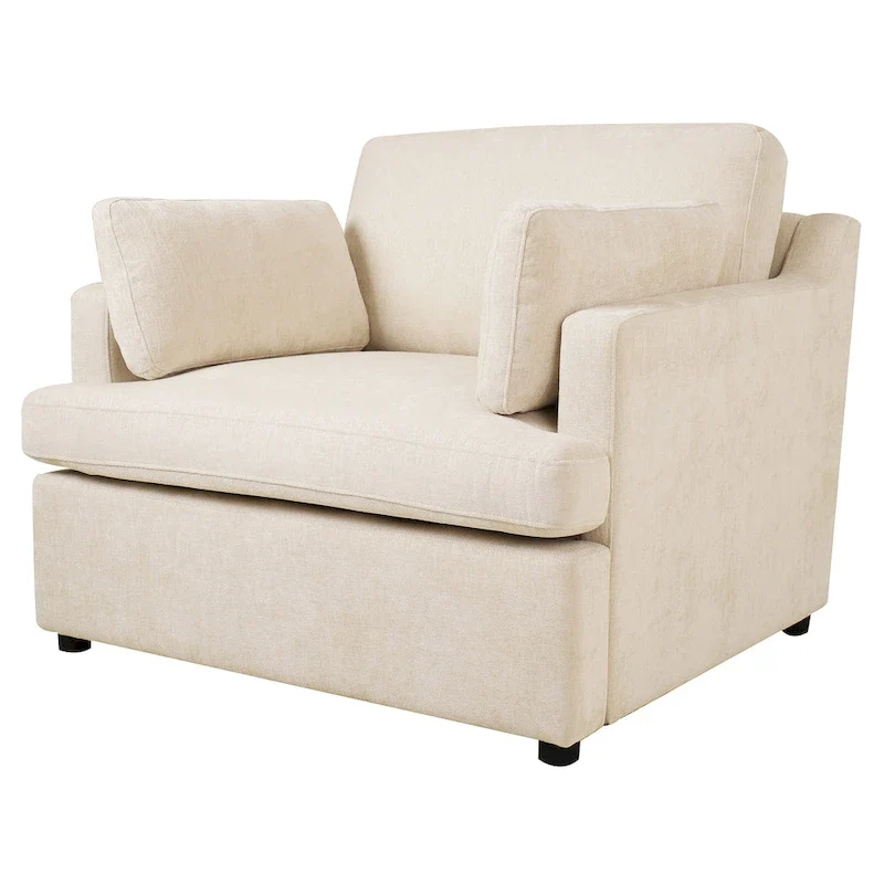 Naro Modern Fabric Accent Chair with Removable Cushion by Christopher Knight Home