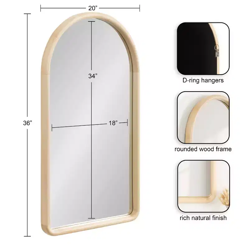 Arched Wall Mirror Natural
