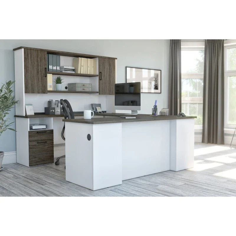 Norma 71W U or L-Shaped Executive Desk with Hutch