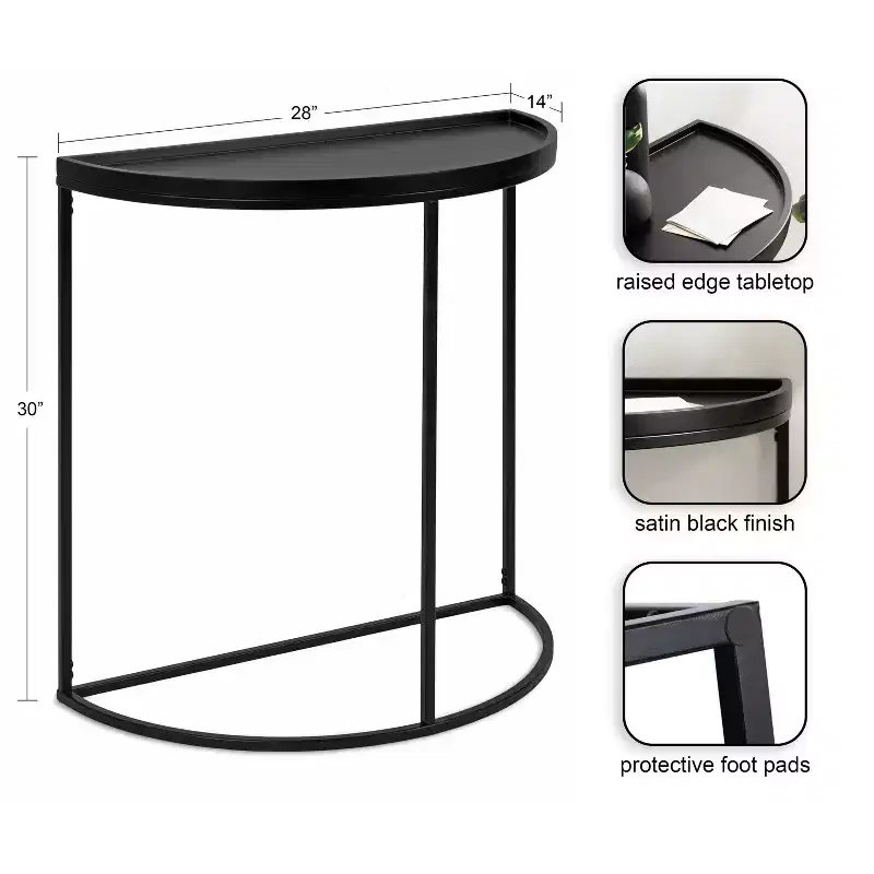 Kate and Laurel Dorrah Half-Circle Console Table