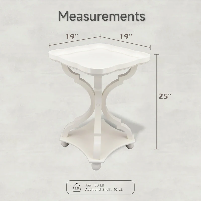 Rustic Farmhouse Tray Top End Table