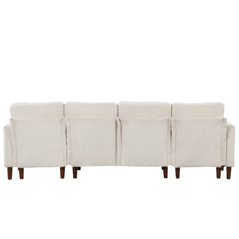 U-shaped Sponge-filled Cushion Combination Sofa