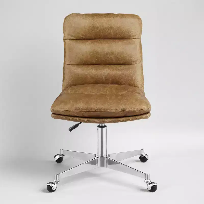 Art Leon Genuine Leather Swivel and Adjustable Home Office Chair
