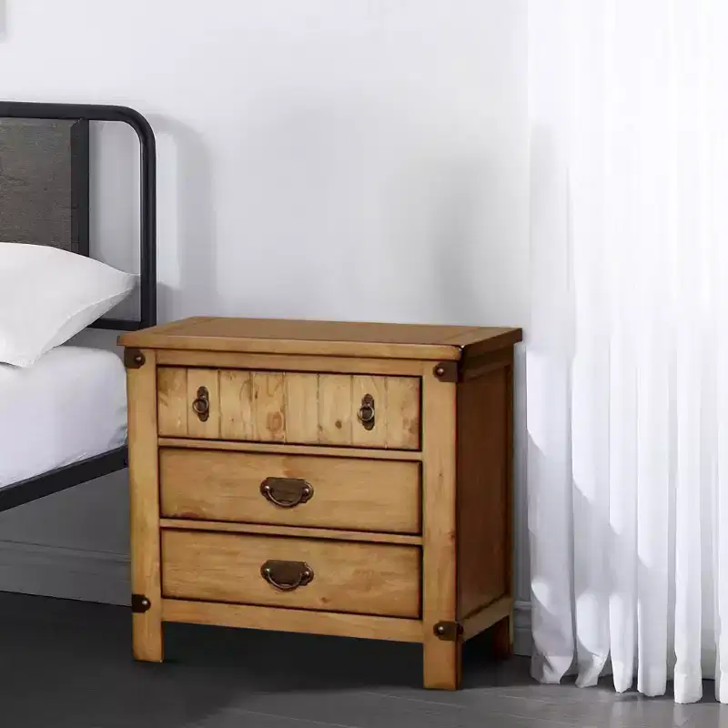 Cottage Night Stand In Weathered Elm Finish