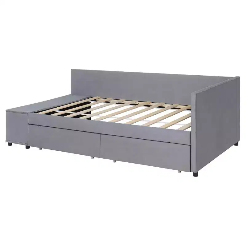 MAYEERTY Sturdy MDF & Particle Board Bed Frame with Extra Sleeping Space & Easy Assembly