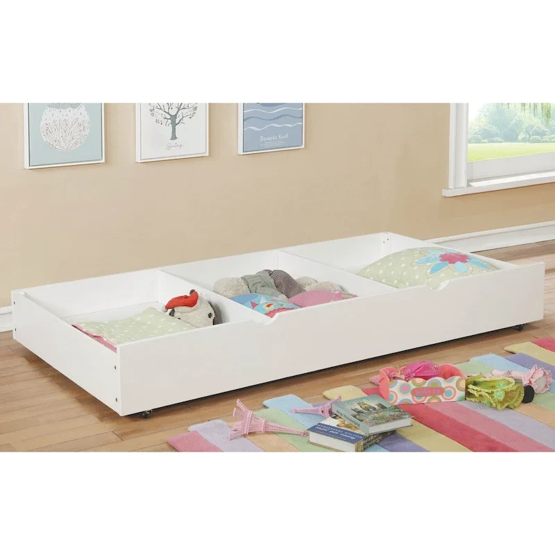 Wood Underbed Trundle with Casters