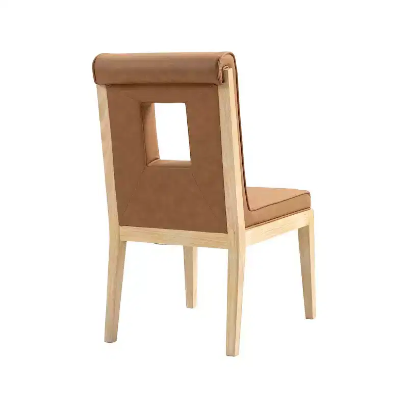 Meridian Furniture,Gwendolyn Vegan Leather Dining Side Chair, Set of 2