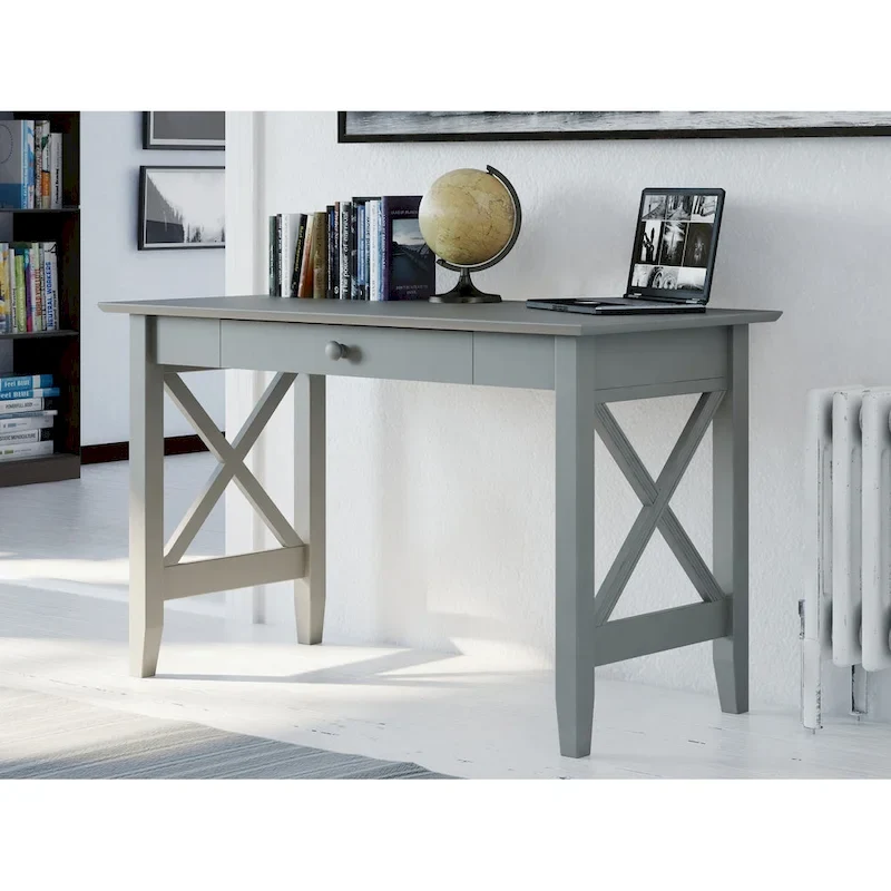 Writing Desk with Drawer in Grey
