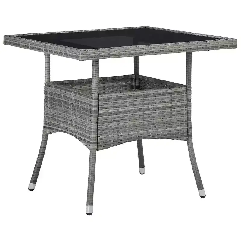 vidaXL Dining Set Grey, black, brown