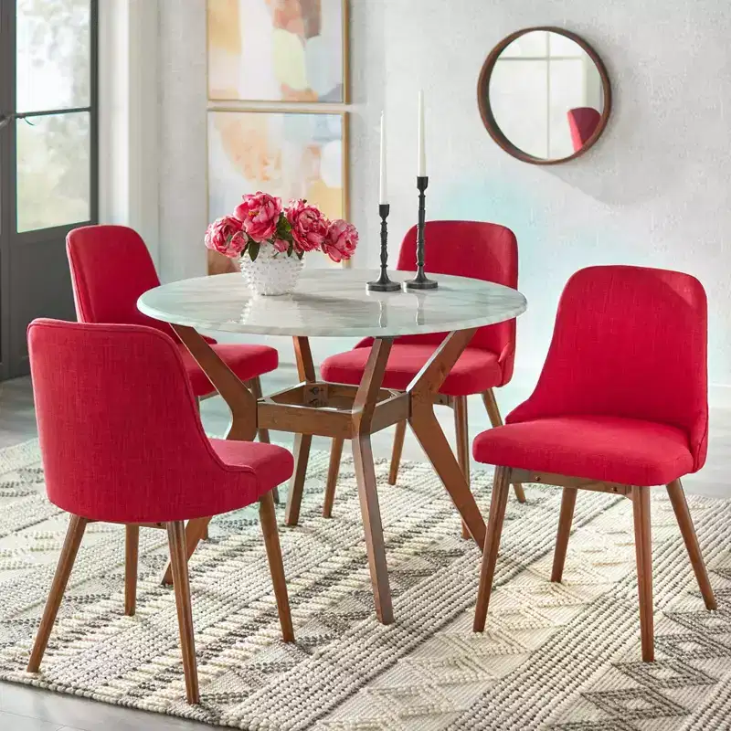 Buylateral Set of 2 Saville Mid Century Modern Dining Chairs