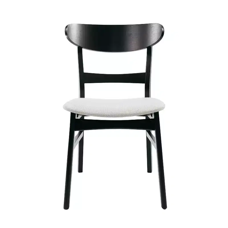 Christopher Knight Home Jinna Mid-Century Modern 5 Piece Rubberwood Dining Set with Upholstered Chairs