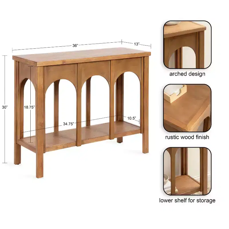 Console Table 36x13x30 – Rustic Brown