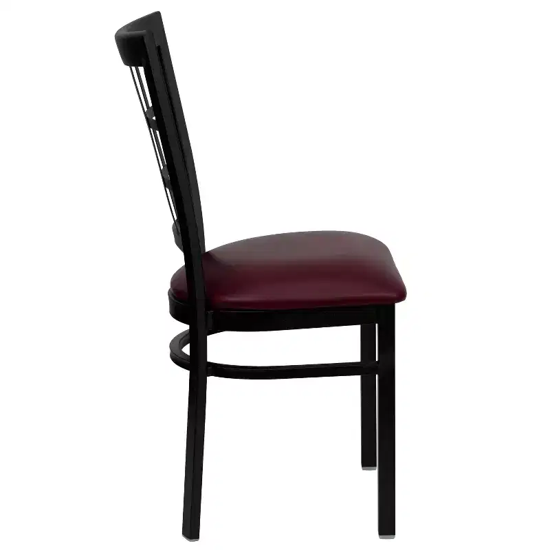 Flash Furniture Black Window Back Metal Restaurant Chair