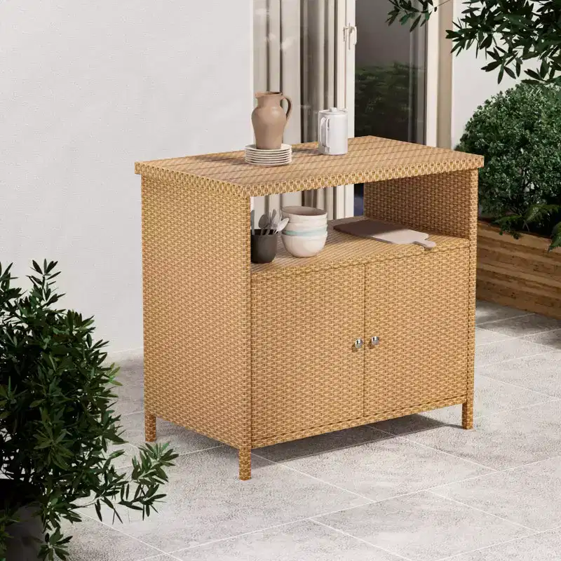GRANDPATIO Wicker Buffet & Console Table