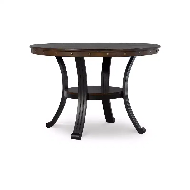 Round Dining Table - MDF Top with Powder-Coated Metal Frame, Seats 4