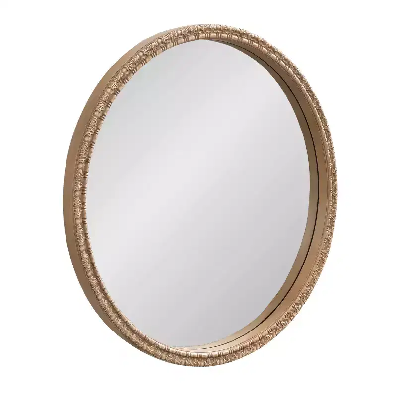 Kate & Laurel All Things Decor 30x30 Stallworth Decorative Round Mirror