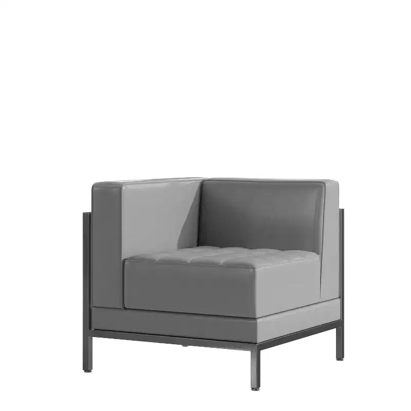 Emma and Oliver Modular Left Corner Quilted Tufted Seat Chair with Encasing Frame