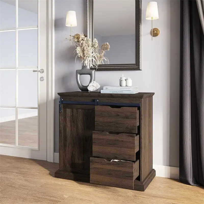 Sideboard Buffet Cabinet - 15.7D x 31.5W x 31.8H