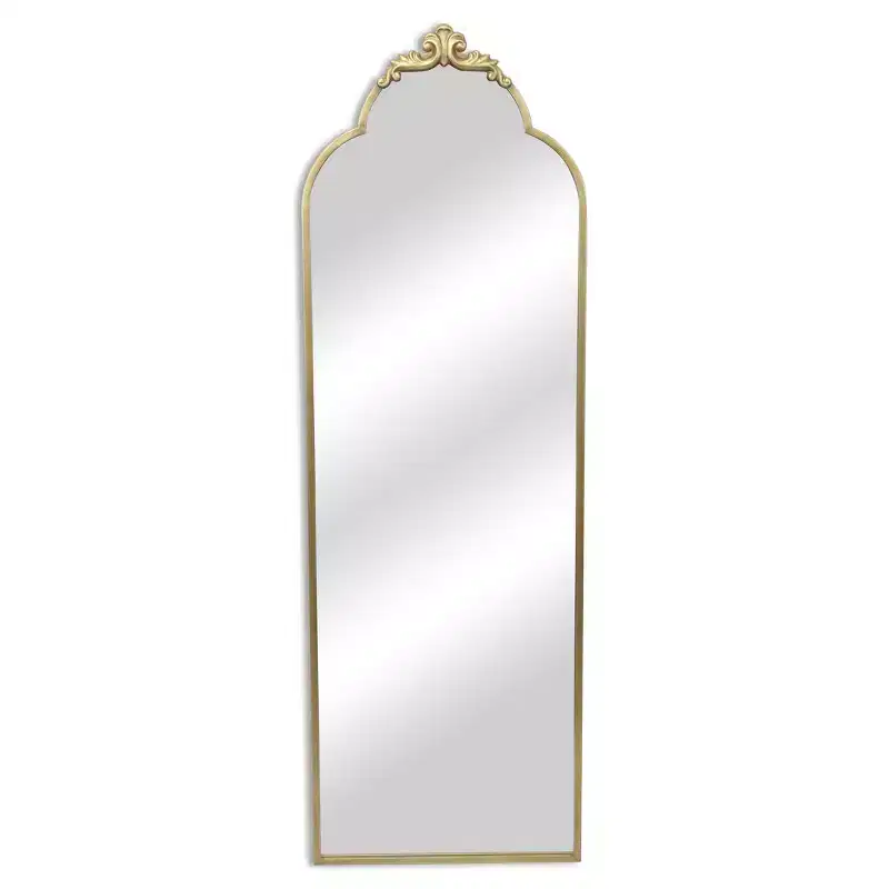 HomeRoots 65 Gold Metal Arch Full Length Hanging Mirror