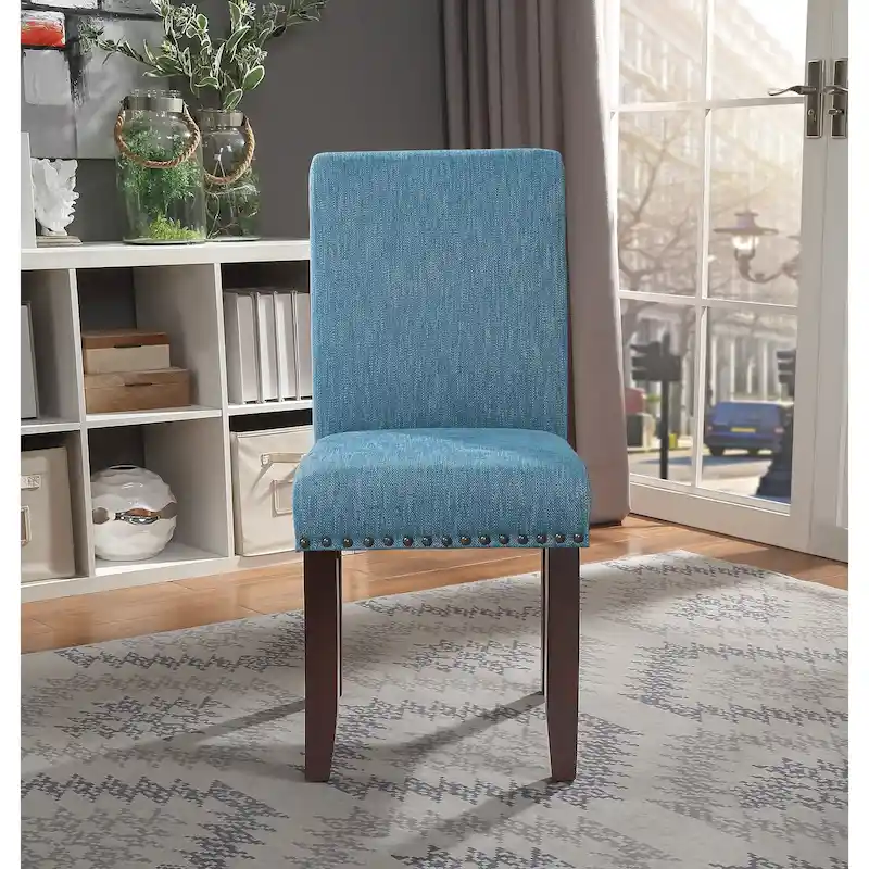 Copper Grove Five Bridge Eco Parsons Faux Leather Nailhead Chair