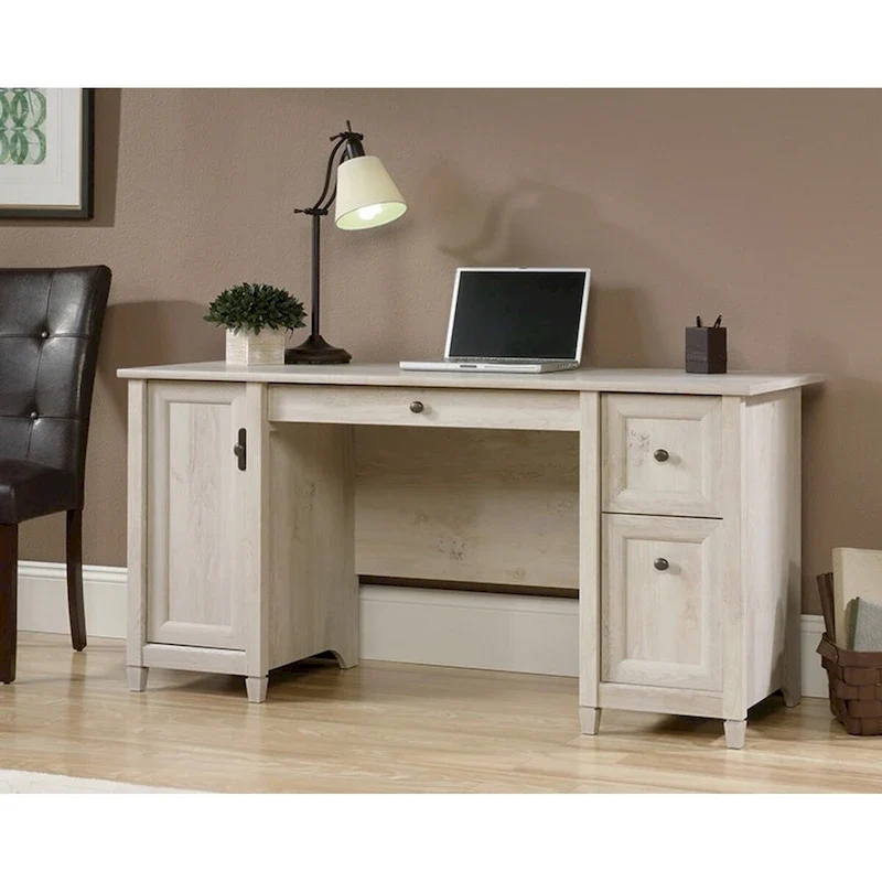 Computer Desk with Slide-Out Keyboard Shelf | 2 Drawers | File Storage | Solid Wood Accents | 59-Inch