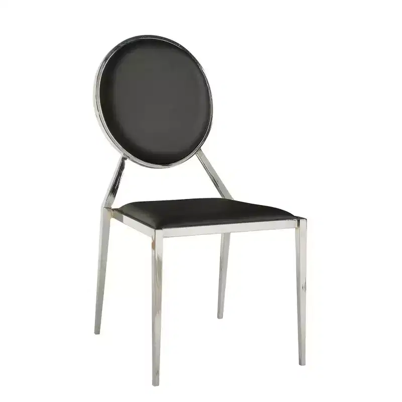 Chintaly Imports,Contemporary Round-Back Upholstered Side Chair - Set of 4