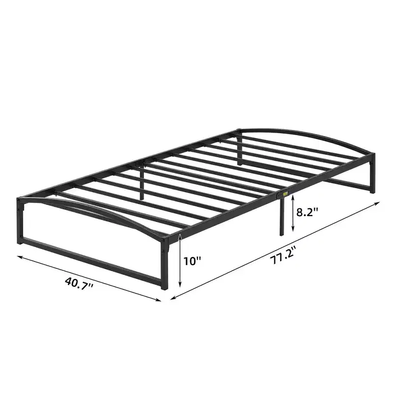 Garvee Metal Bed Frame, Low Profile Platform w/Steel Slats, No Box Spring Needed, Easy Assembly