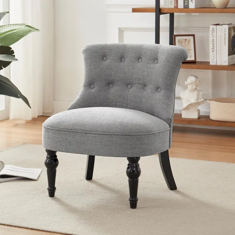 Tufted Upholstered Accent Chairs Set of 2