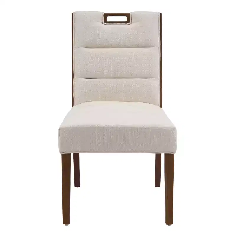 Sungjin Modern Rubberwood Upholstered Armless Dining Chairs (Set of 2)