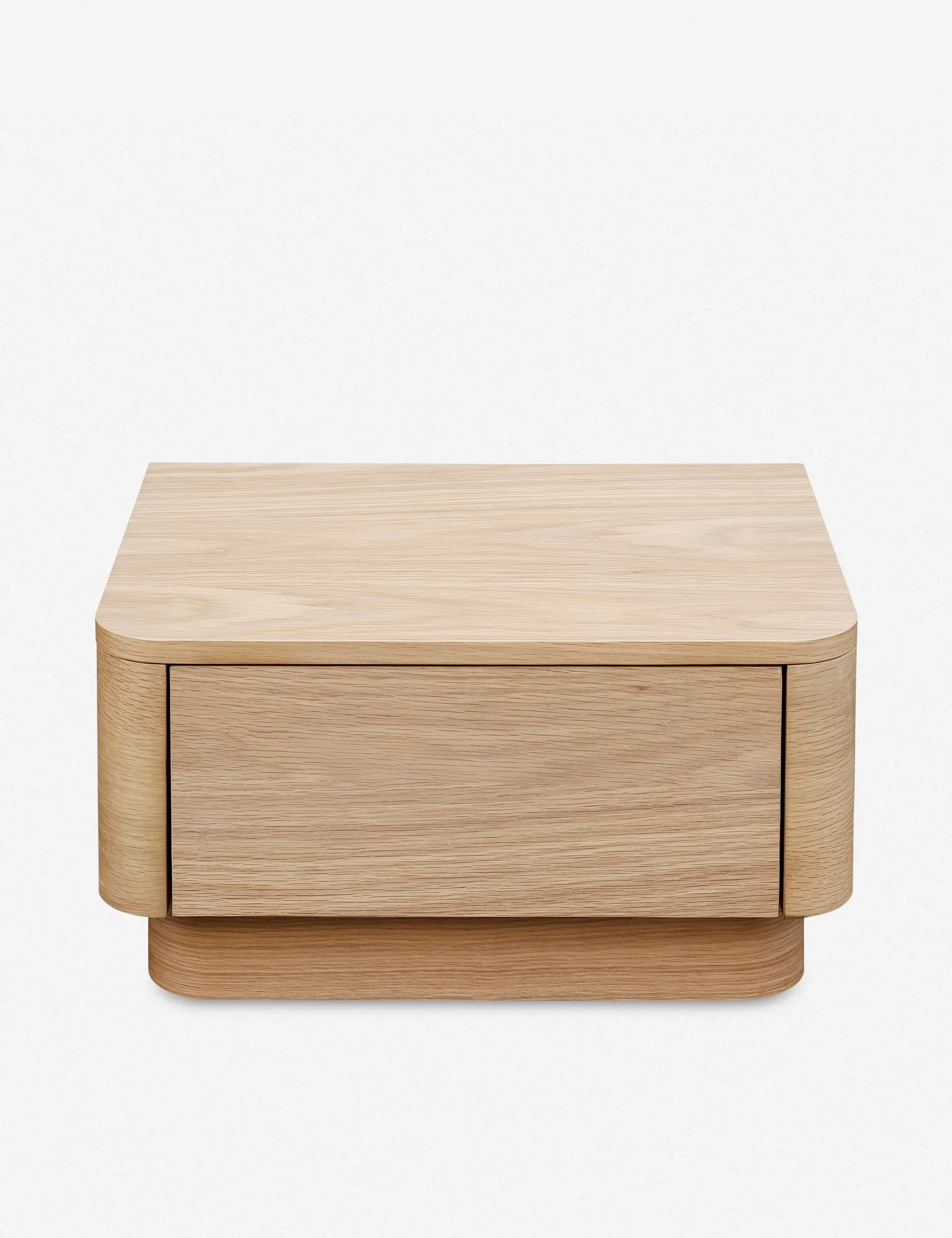 Nightstand The nightstand showcases a beautiful wood construction with softly molded corners. Its clean lines offer a look that is undersd