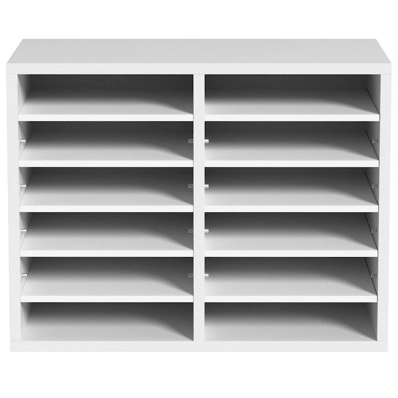12 Compartments Office Literature Organizers with Adjustable and Removable Shelves Perfect Addition to Any Space