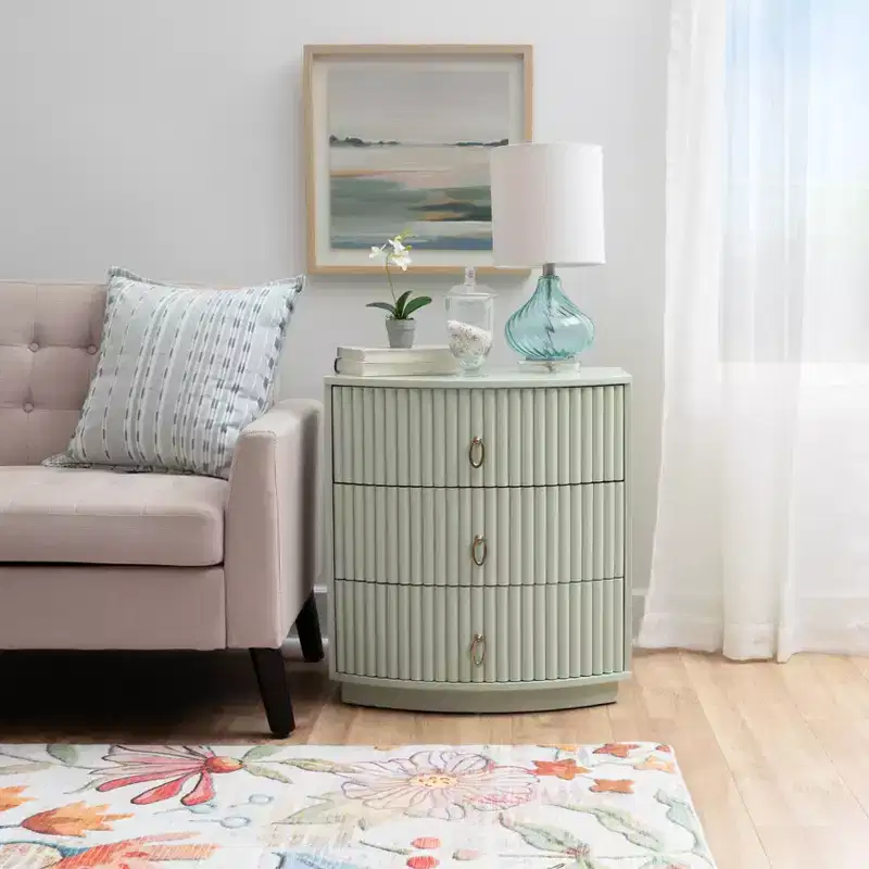 3 Drawers Chantel Nightstand Sage Green