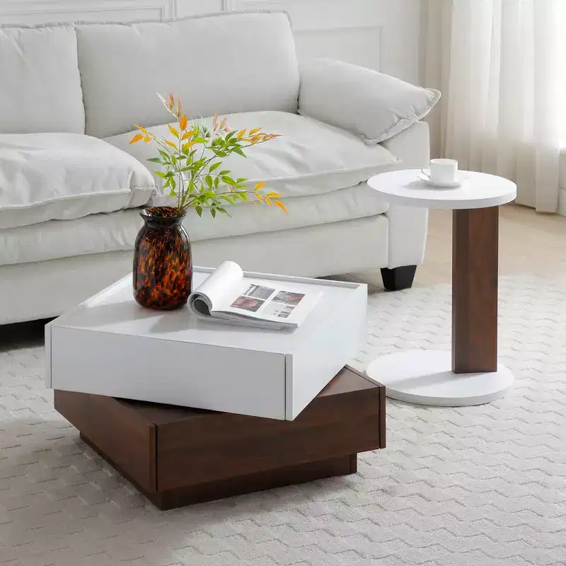 C-Shaped Manufactured Wood End Table