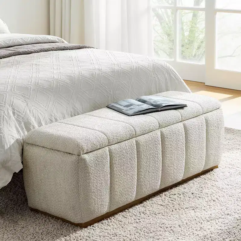 Paula Mid-Century Modern bench|Artful Living Design-BEIGE