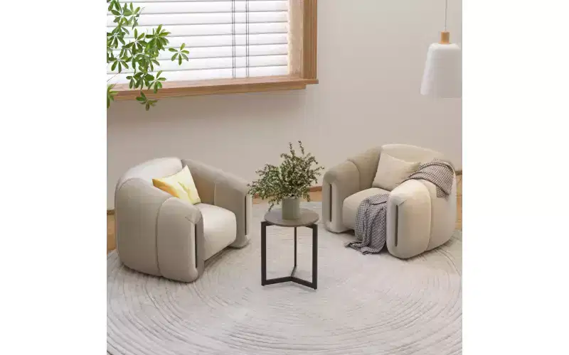 Barret 19.68''H Wood Round End Table with Sturdy Metal Frame