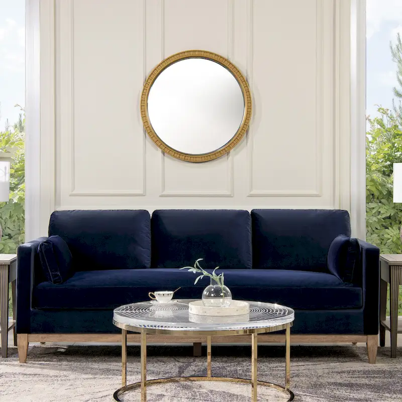 Knox 84 Modern Farmhouse Velvet Track Arm Sofa