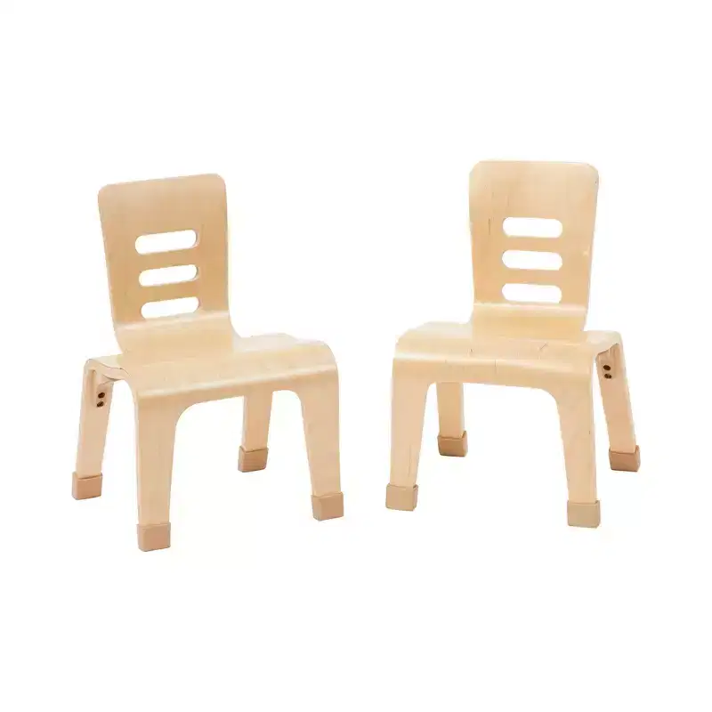 Stackable Bentwood Chair, 10 in Seat Height, Montessori-Style, 2-Pack