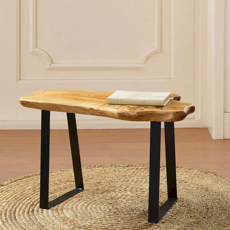 Set of 2 Flat Iron Trapezoid Metal Table Legs for Furniture - 6.7x11x15.5