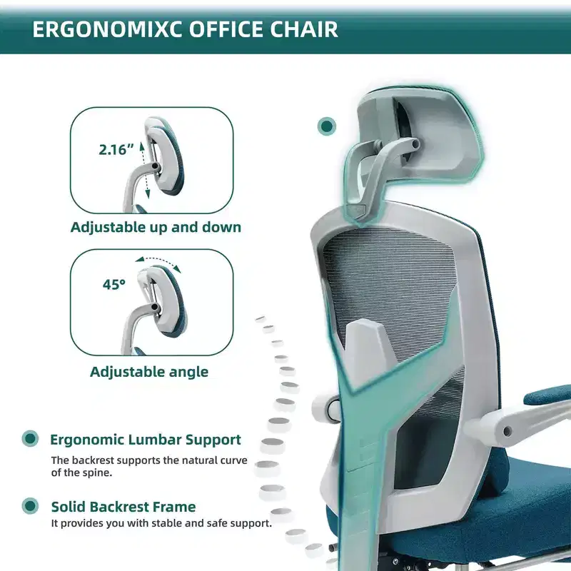 MAYEERTY 360 Swivel Office Chair Height Adjustable Pneumatic Seat 275 Lbs Weight Capacity