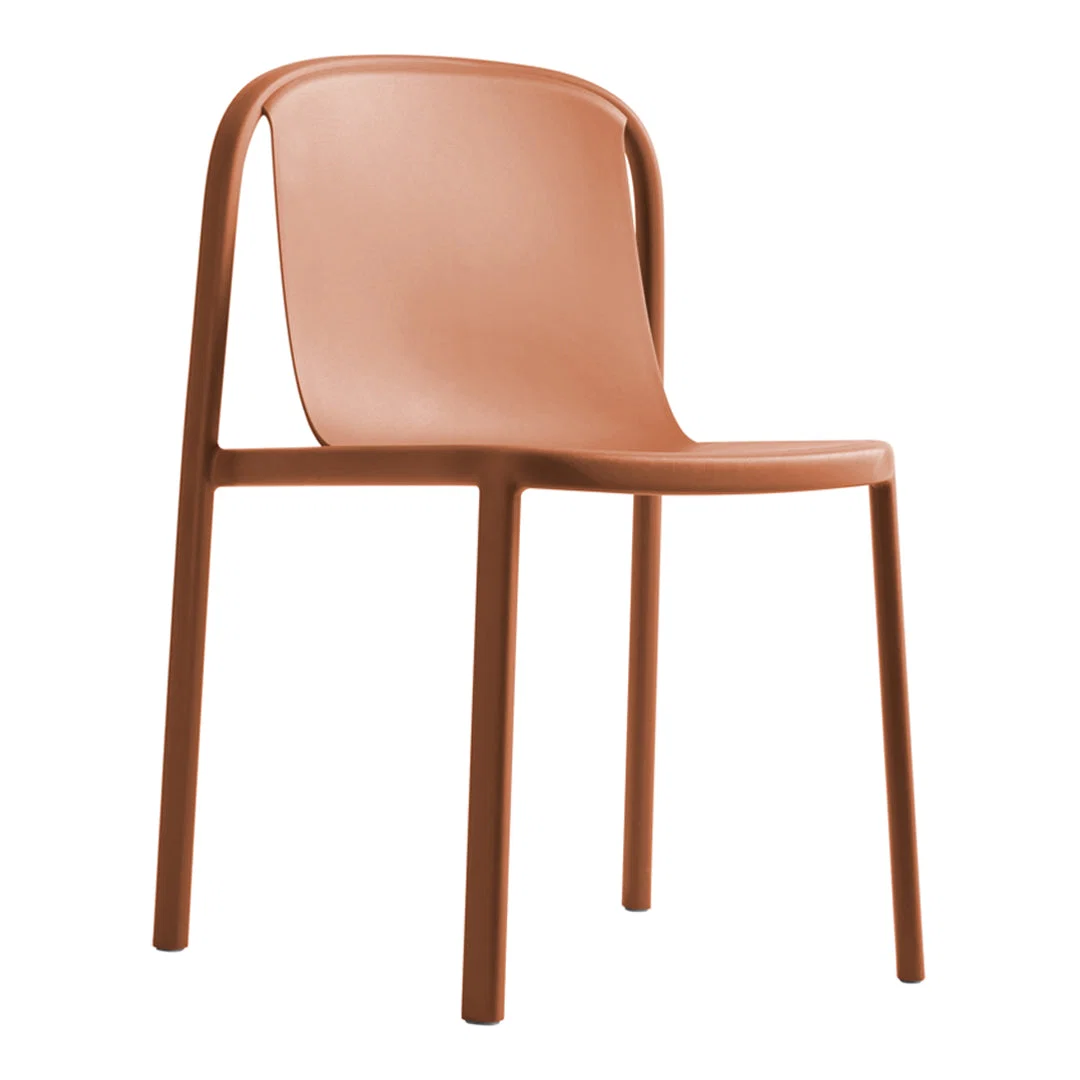 Eco Modern 100% Recycled Plastic Side Chair with Stackable Indoor-Outdoor Design for Dining Room or Patio