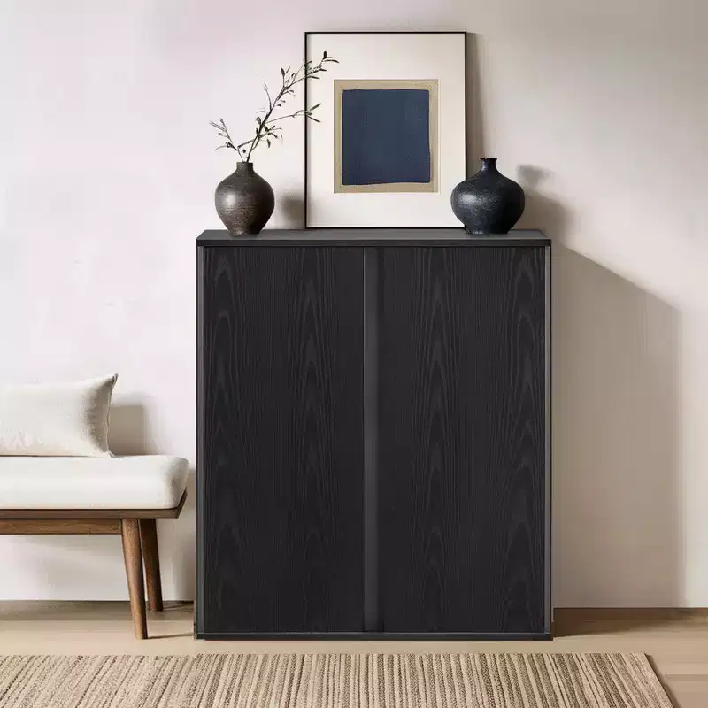 Spruce & Spring 31.5 Modern Industrial Sideboard Cabinet Storage Cabinet