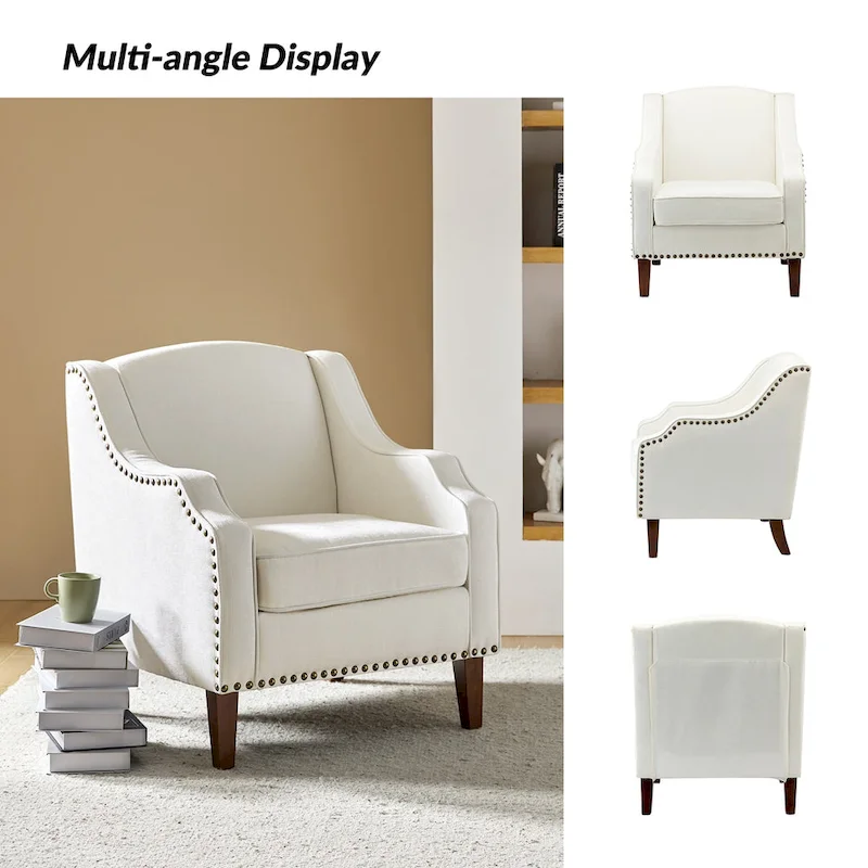 Lucretius Armchair with Nailhead Trim Set of 2 by HULALA HOME
