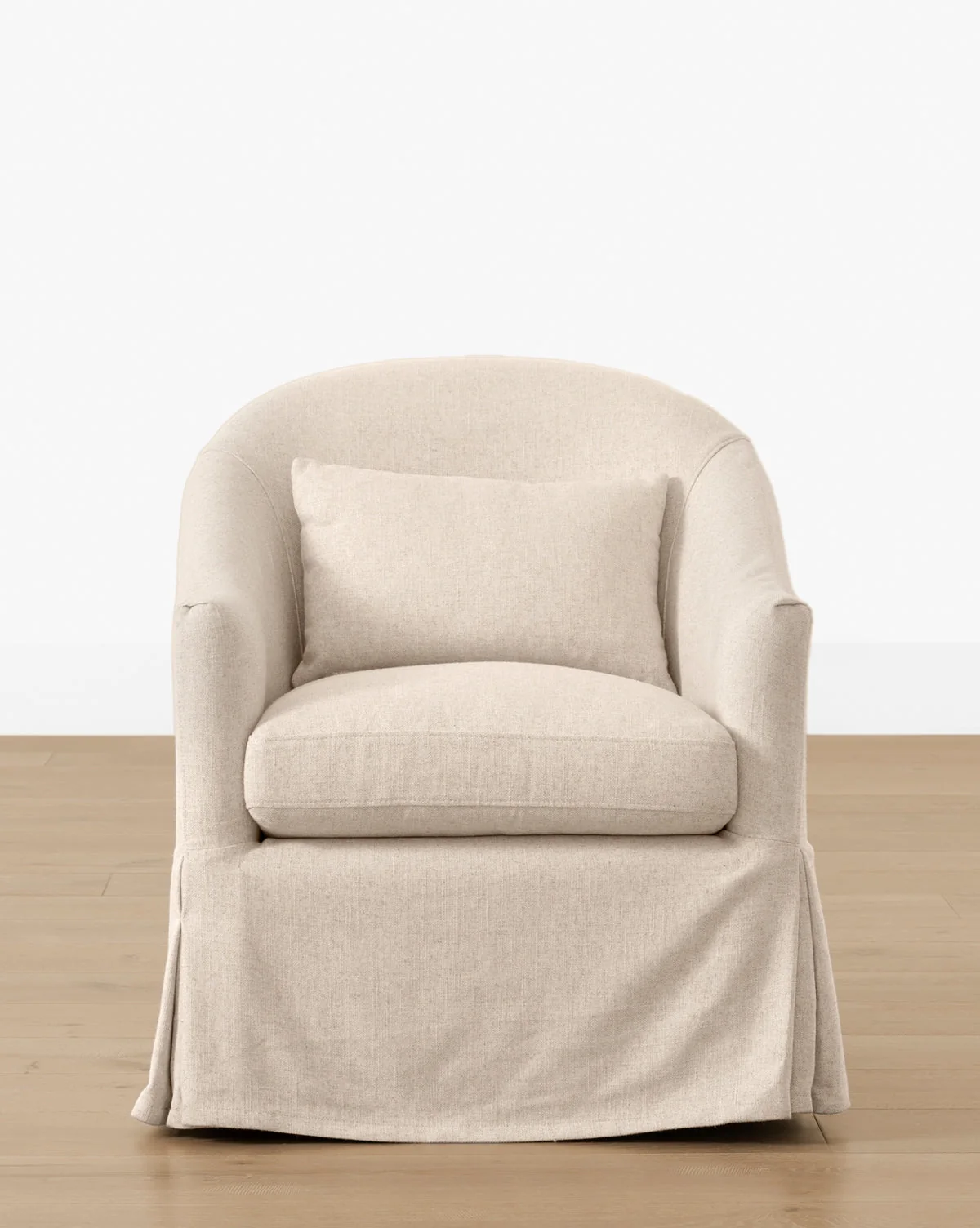 Modern Performance Linen Swivel Glider Chair with Smooth Gliding Motion for Living Room