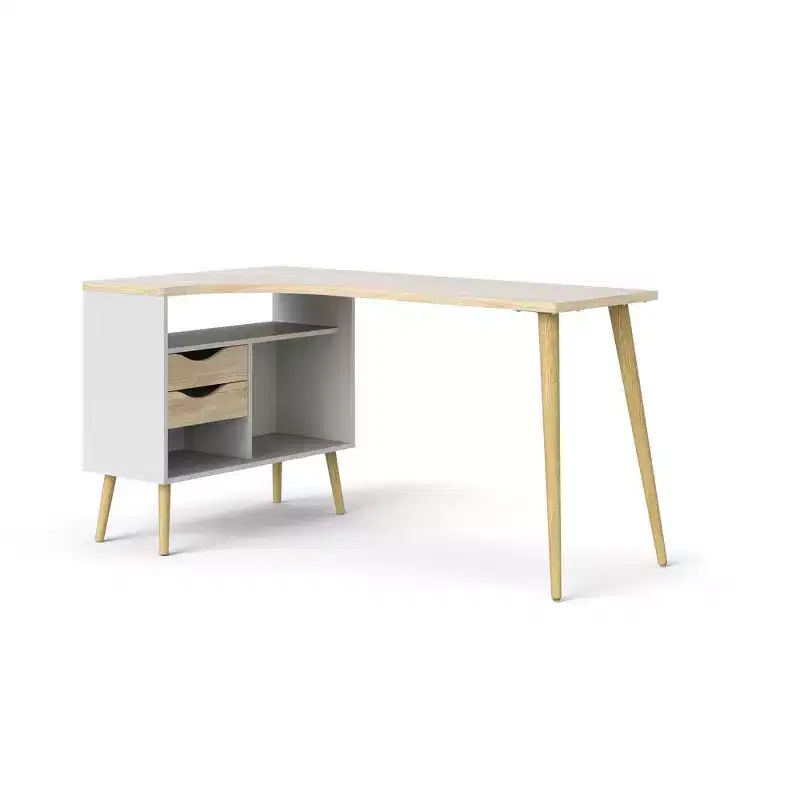 Tvilum, Diana 2 Drawer, 3 Shelf Desk